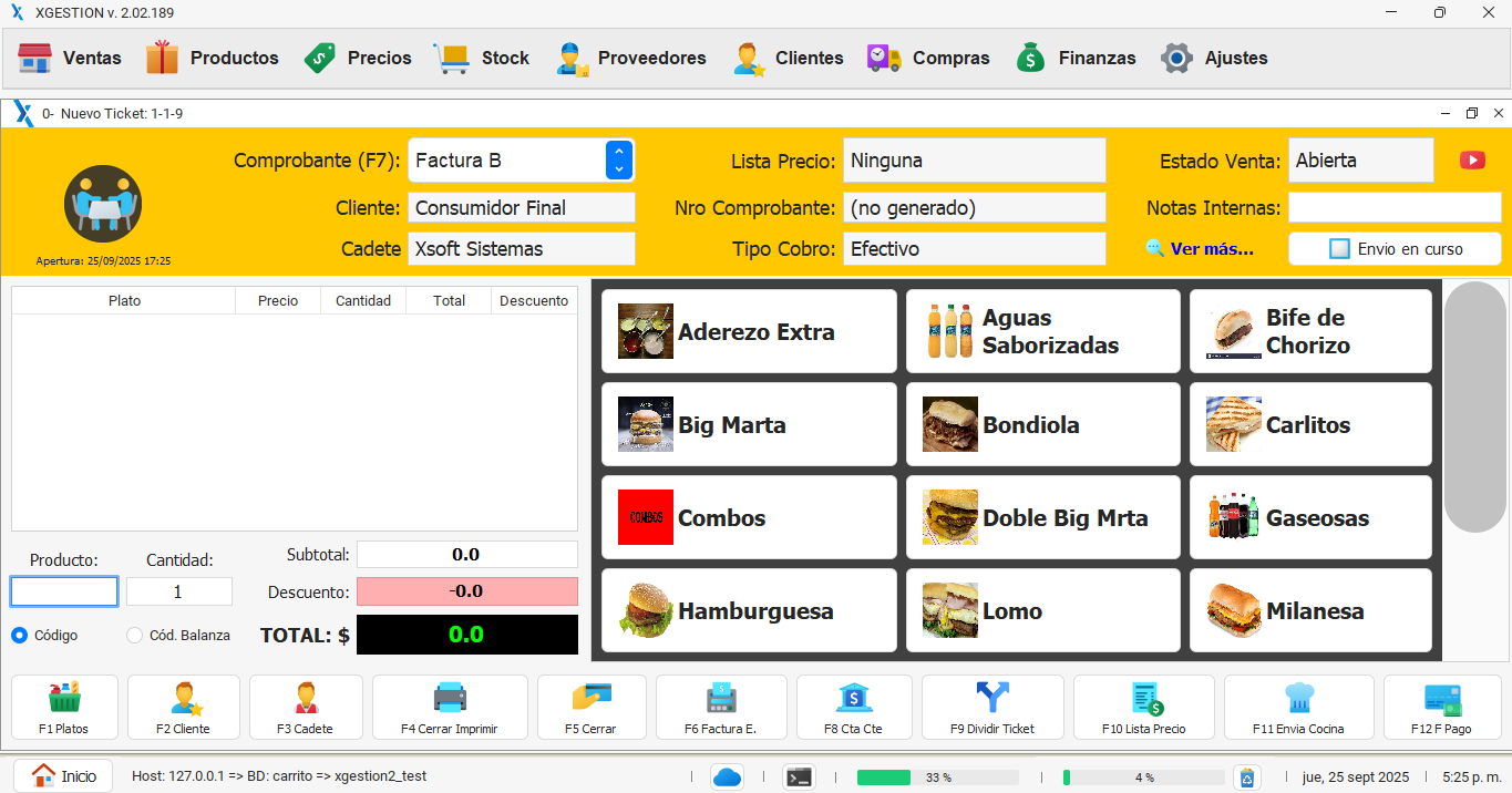 Food Service - XGestion