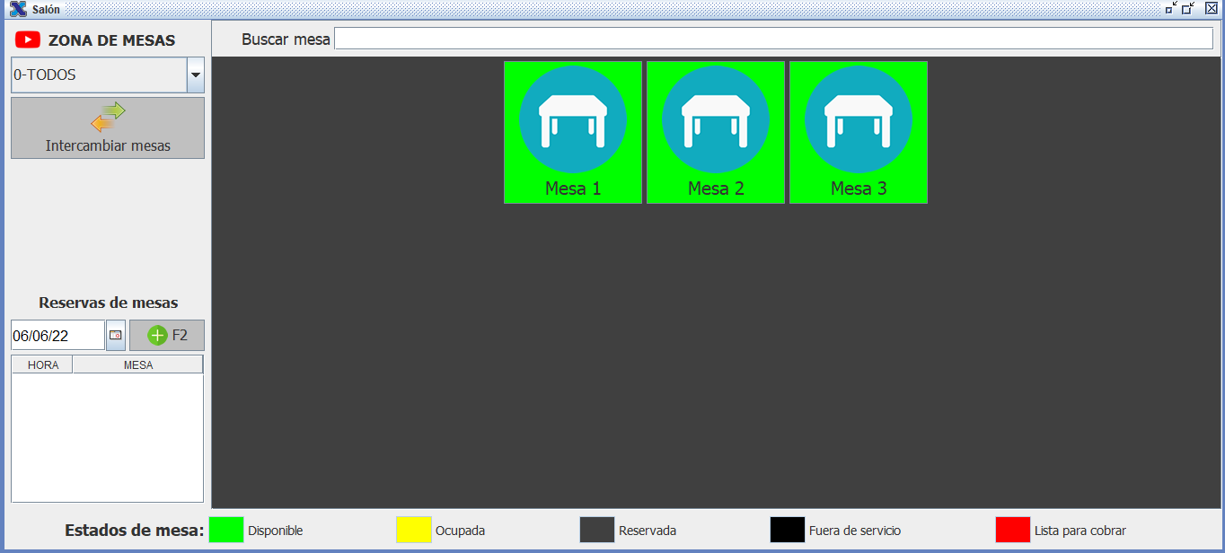 XResto sales screen